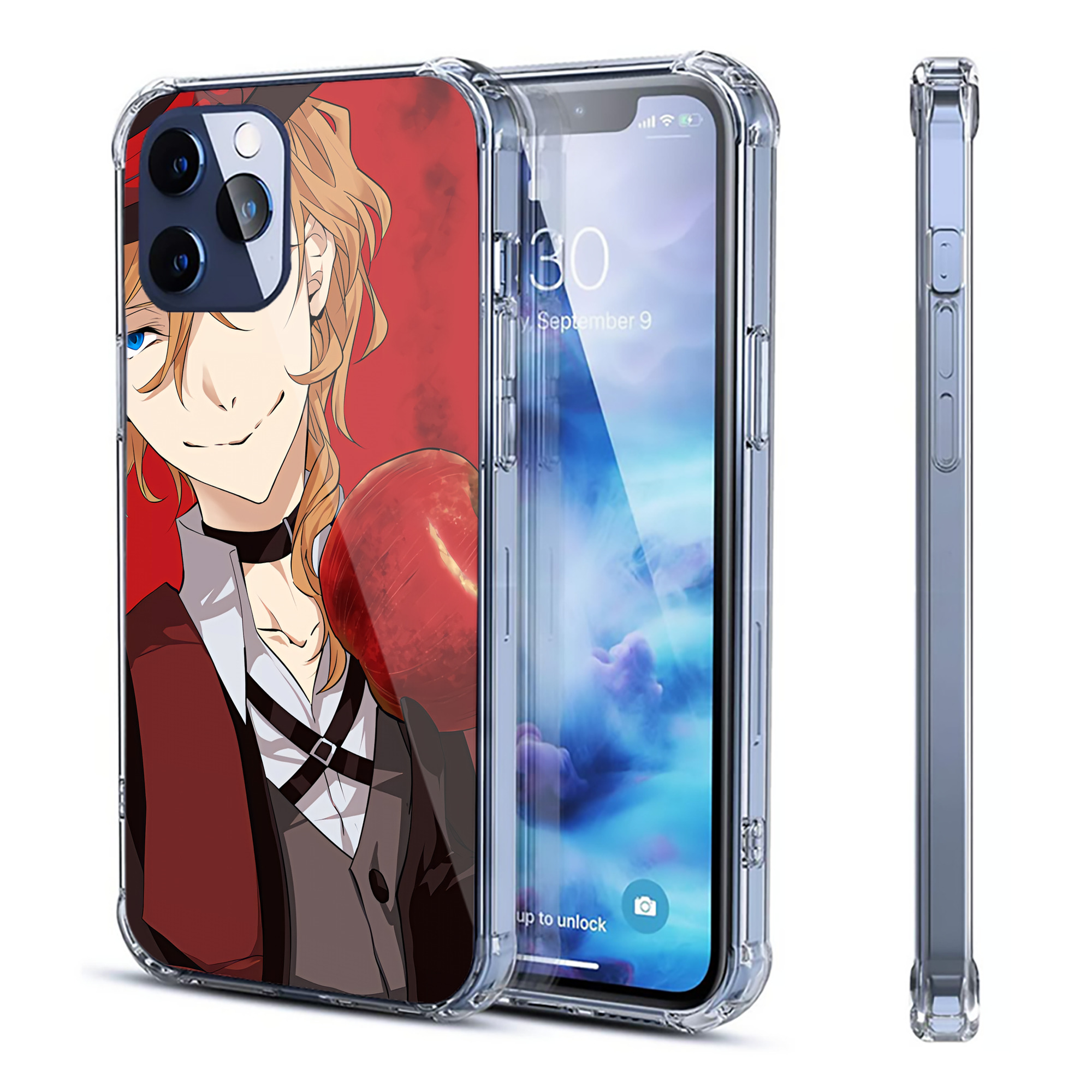 （画像用） 文豪ストレイドッグス Bungo Stray Dogs 【iPhone 12シリーズ対応】透明スマホケース（クリアソフトケース）
